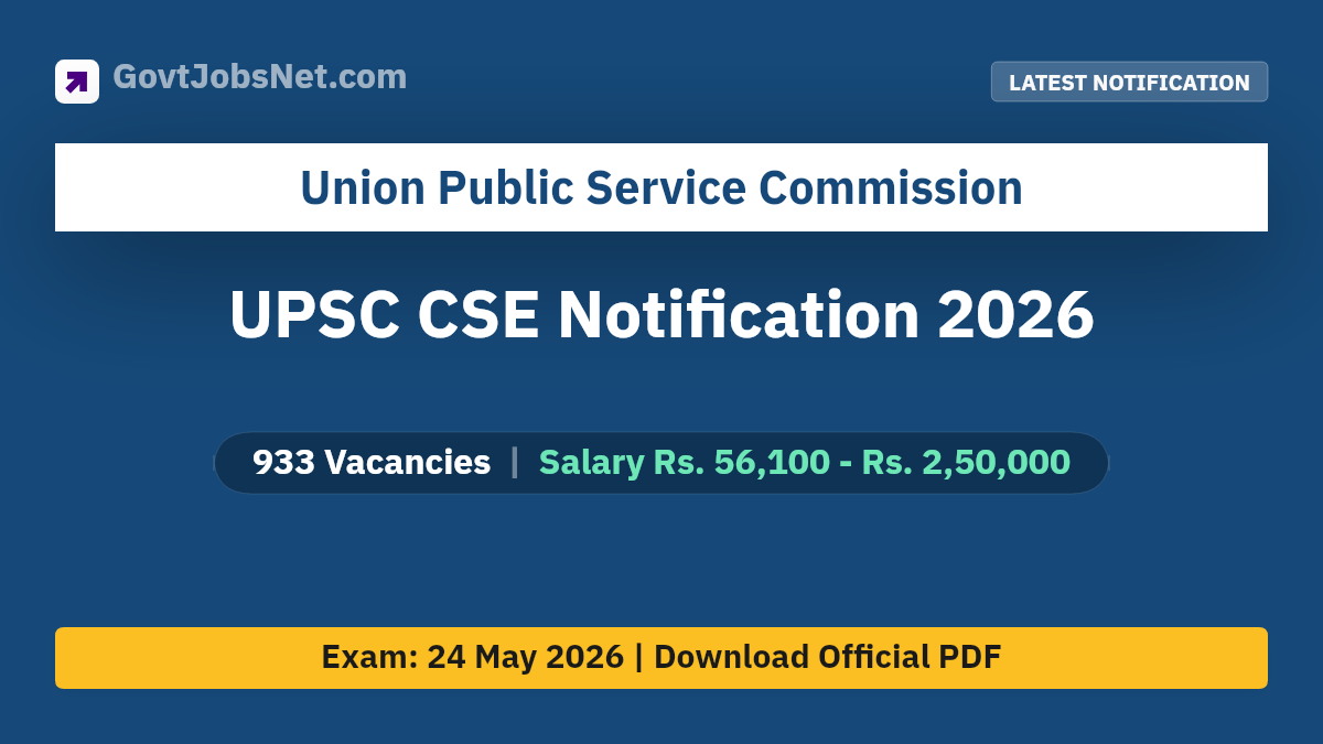 UPSC Civil Services (Prelims) 2026 Notification